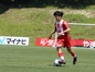 盛岡商MF佐藤航は左サイドから鋭い突破を見せた