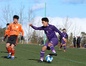 学法石川MF竹沢陸(3年)は左サイドのドリブル突破から決定機をつくり出した