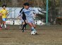 聖和学園DF細谷隼生(2年)は後半MF安原知希(2年)のコーナーキックからヘディングシュートを決めた