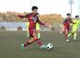 尚志MF根木翔大(1年)は高いゴールセンスを生かしてダイレクトボレーを決めた